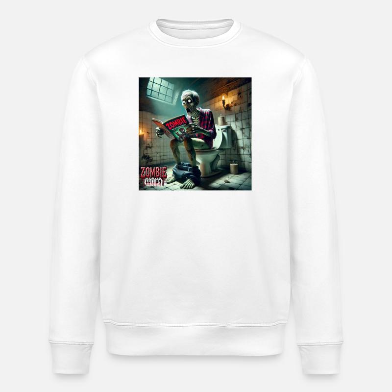 Zombie Loo - Stanley/Stella ROLLER Unisex Organic Sweatshirt - white
