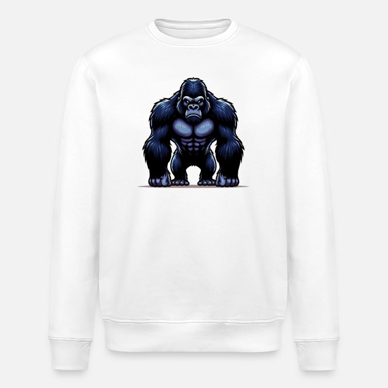 Gorilla - Stanley/Stella Unisex Bio-Sweatshirt ROLLER - Weiß