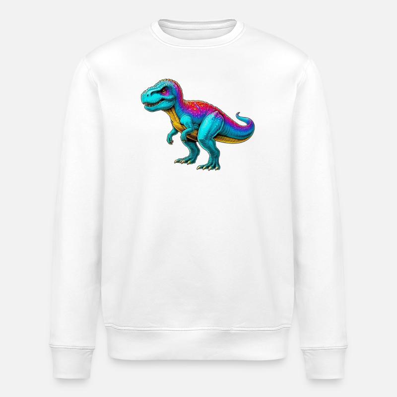 Dinosaur - Stanley/Stella ROLLER Unisex Organic Sweatshirt - white