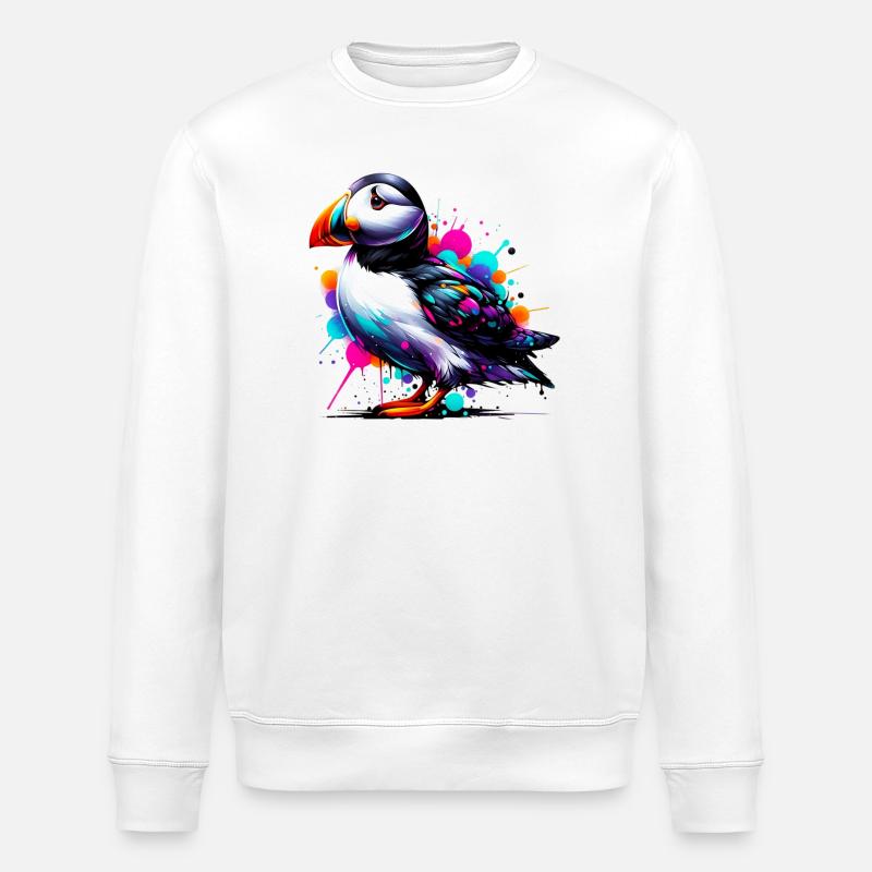 Macareux - Sweat bio ROLLER Stanley/Stella Unisexe - blanc
