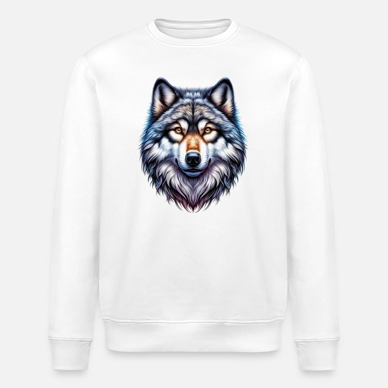 Wolf - Stanley/Stella Unisex Bio-Sweatshirt ROLLER - Weiß