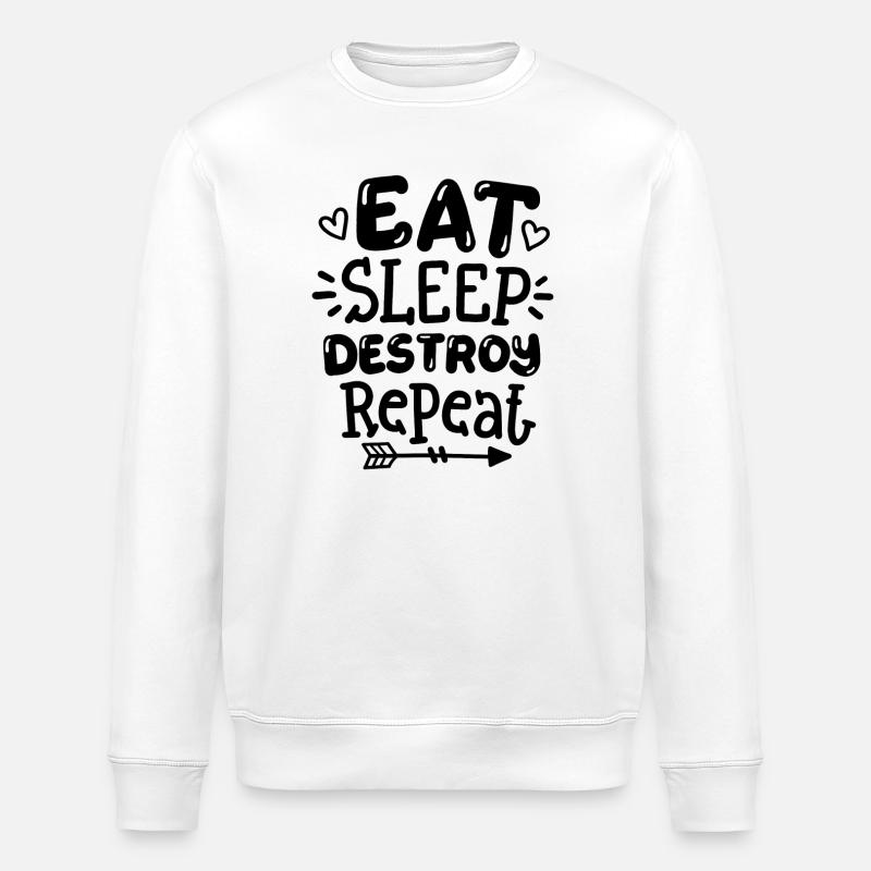 Kinder Humor lustige Sprüche - Stanley/Stella Unisex Bio-Sweatshirt ROLLER - Weiß