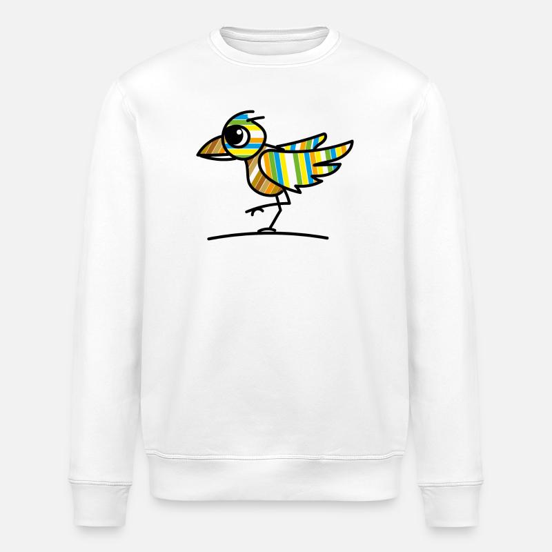 Bunter Vogel - Stanley/Stella Unisex Bio-Sweatshirt ROLLER - Weiß