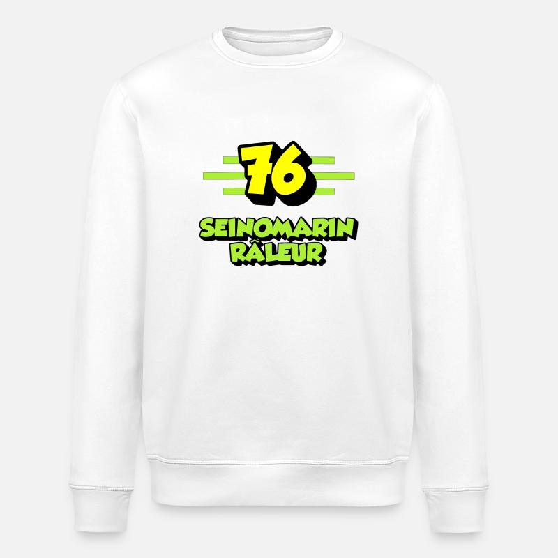 Seinomarin râleur - Sweat bio ROLLER Stanley/Stella Unisexe - blanc