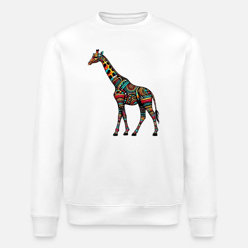Giraffe - Stanley/Stella ROLLER Unisex Organic Sweatshirt - white