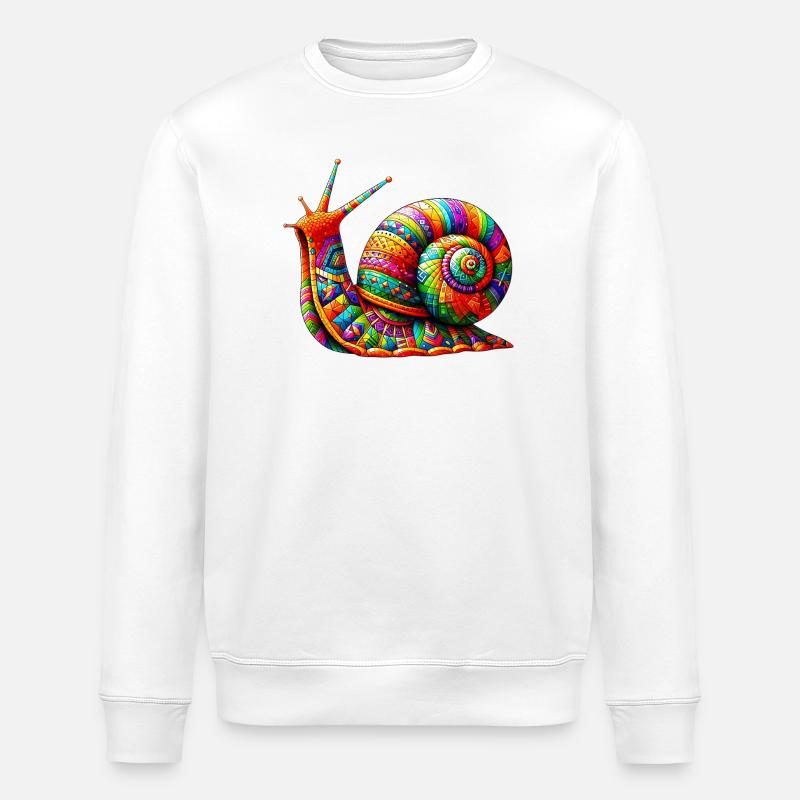 Snail - Stanley/Stella ROLLER Unisex Organic Sweatshirt - white