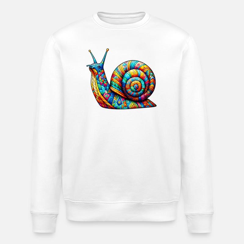 Snail - Stanley/Stella ROLLER Unisex Organic Sweatshirt - white