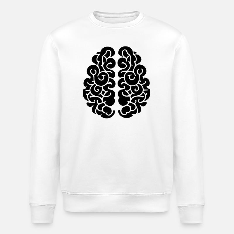 Gehirn - Stanley/Stella Unisex Bio-Sweatshirt ROLLER - Weiß