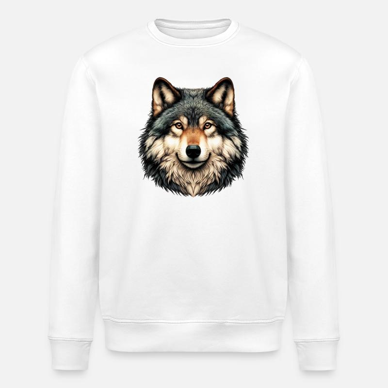 Wolf - Stanley/Stella Unisex Bio-Sweatshirt ROLLER - Weiß