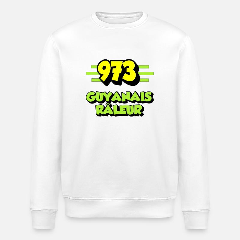 Guyanais râleur - Sweat bio ROLLER Stanley/Stella Unisexe - blanc