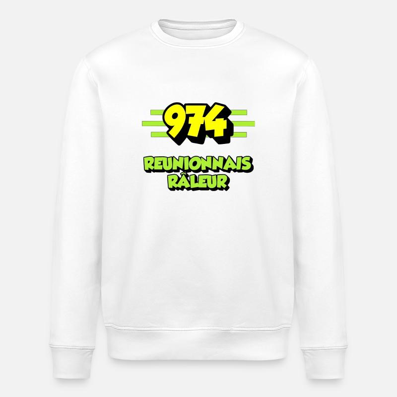 Beschwerdende Réunionese - Stanley/Stella Unisex Bio-Sweatshirt ROLLER - Weiß