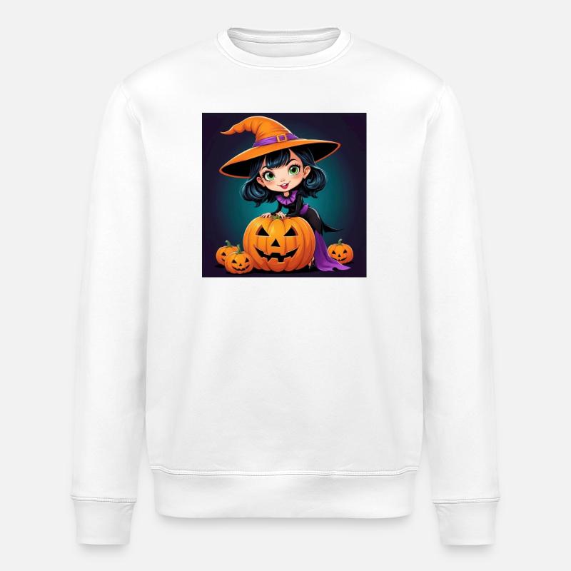 Halloween Witch - Stanley/Stella Unisex Bio-Sweatshirt ROLLER - Weiß