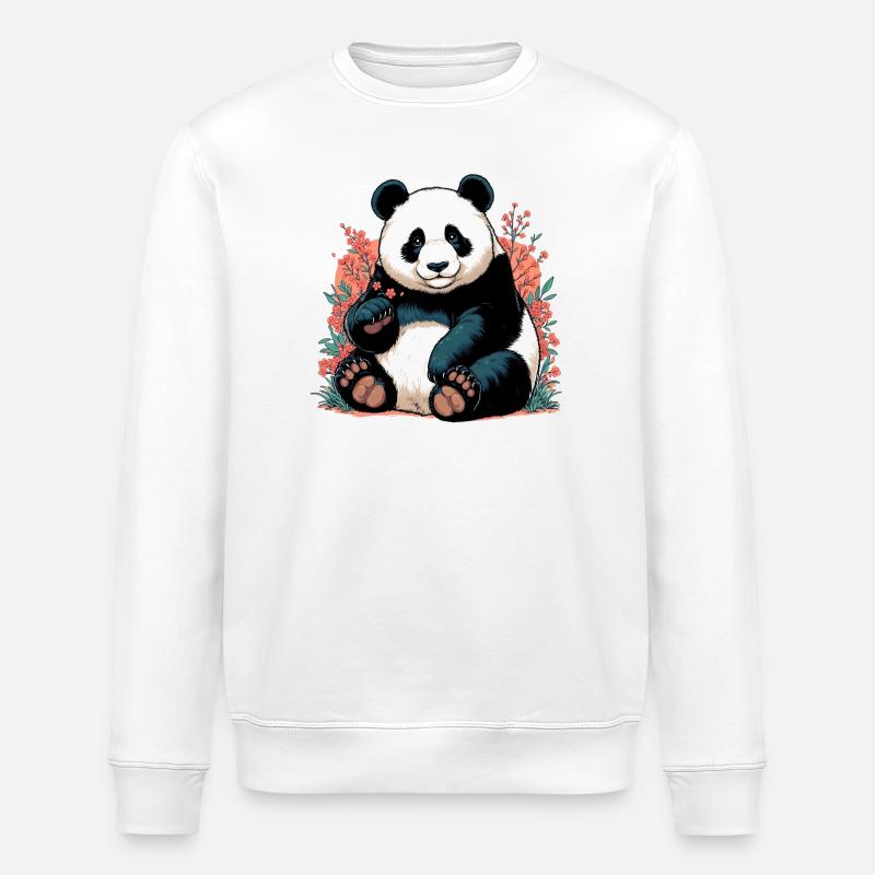 Panda - Sweat bio ROLLER Stanley/Stella Unisexe - blanc
