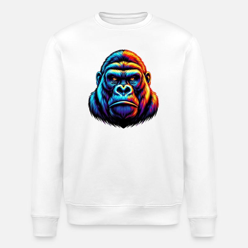 Gorilla - Stanley/Stella Unisex Bio-Sweatshirt ROLLER - Weiß