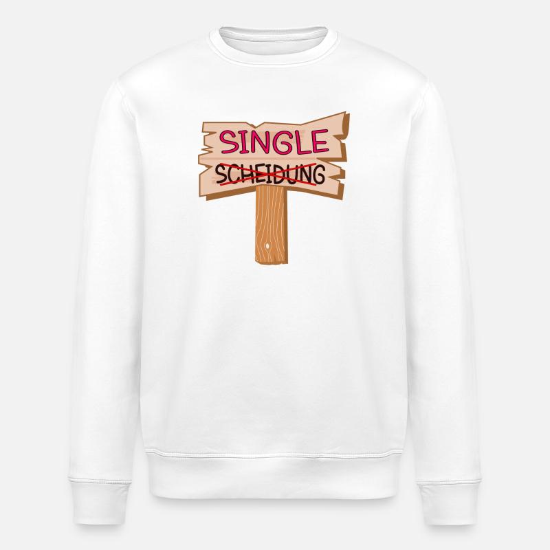 BEZIEHUNG SINGLE SCHEIDUNG - Stanley/Stella Unisex Bio-Sweatshirt ROLLER - Weiß