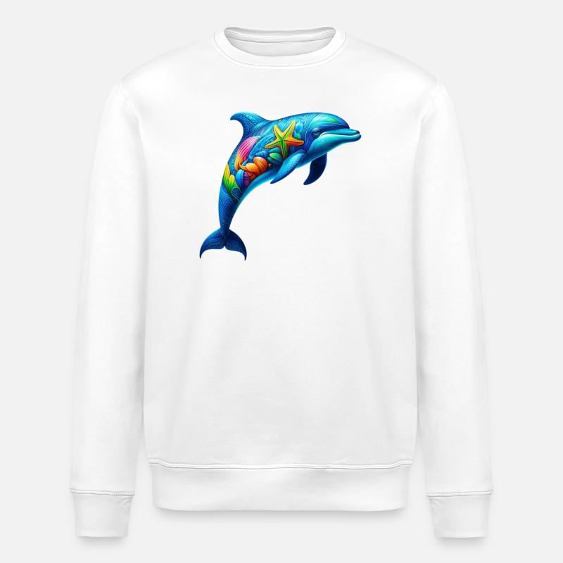 Delfin - Stanley/Stella Unisex Bio-Sweatshirt ROLLER - Weiß