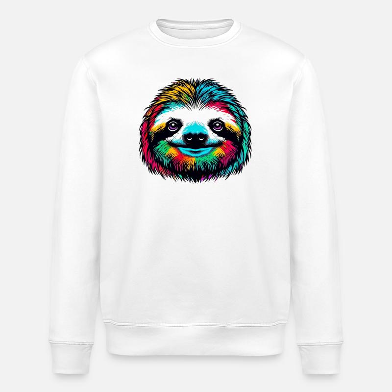 Faultier - Stanley/Stella Unisex Bio-Sweatshirt ROLLER - Weiß