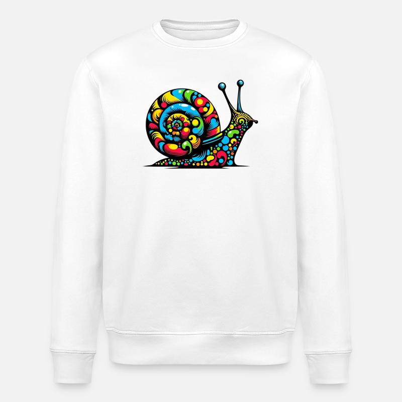 Schnecke - Stanley/Stella Unisex Bio-Sweatshirt ROLLER - Weiß