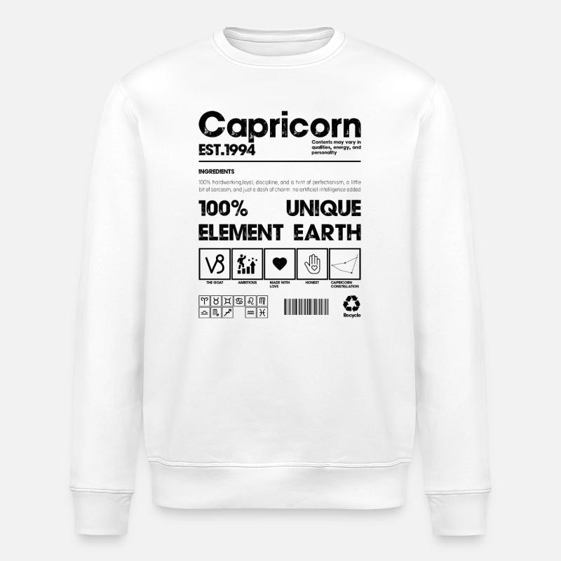 Capricorne 1994 - Sweat bio ROLLER Stanley/Stella Unisexe - blanc