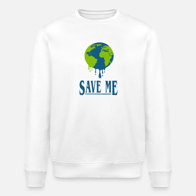 Save me - Stanley/Stella ROLLER Unisex Organic Sweatshirt - white