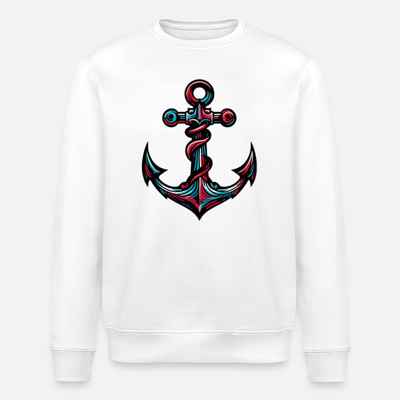 Ein Anker - Stanley/Stella Unisex Bio-Sweatshirt ROLLER - Weiß