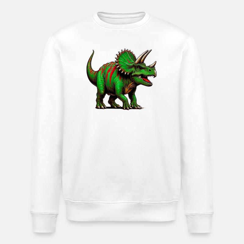 Dinosaurier - Stanley/Stella Unisex Bio-Sweatshirt ROLLER - Weiß