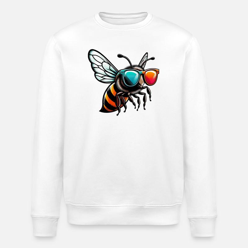 Bee - Stanley/Stella ROLLER Unisex Organic Sweatshirt - white