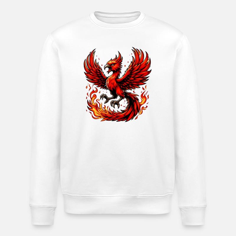 Red Phoenix - Stanley/Stella ROLLER Unisex Organic Sweatshirt - white