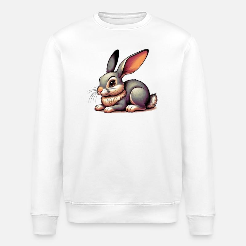Rabbit - Stanley/Stella ROLLER Unisex Organic Sweatshirt - white