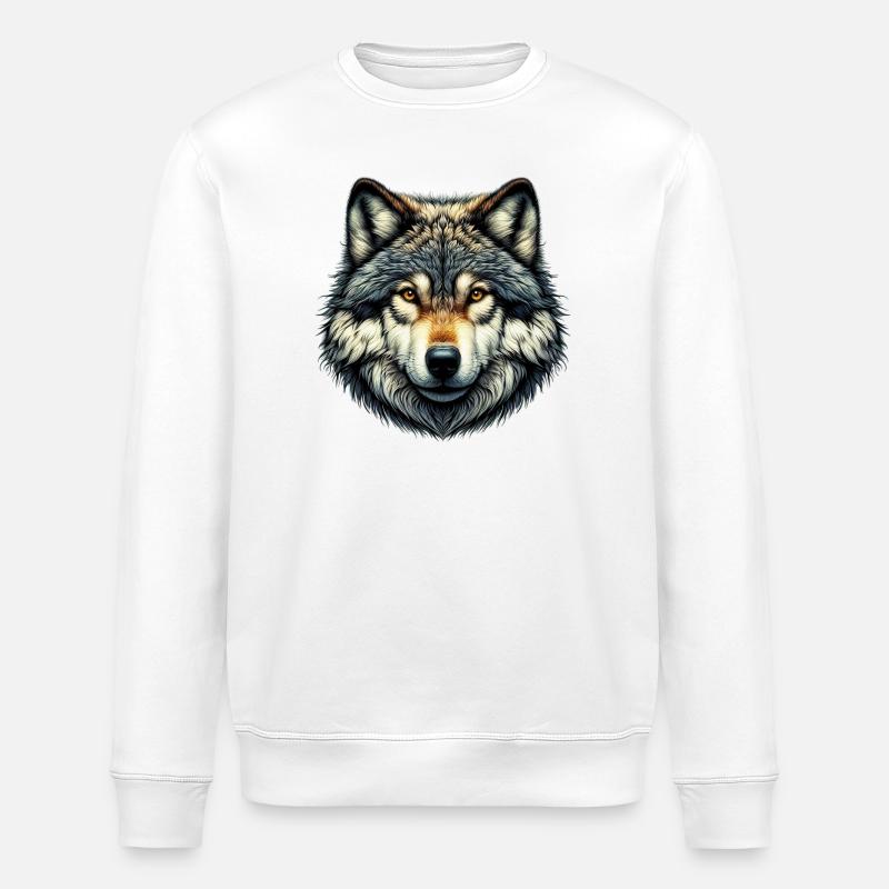 Wolf - Stanley/Stella ROLLER Unisex Organic Sweatshirt - white