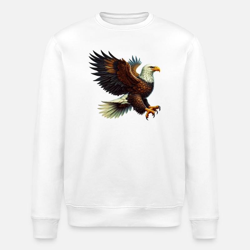 Eagle - Stanley/Stella ROLLER Unisex Organic Sweatshirt - white