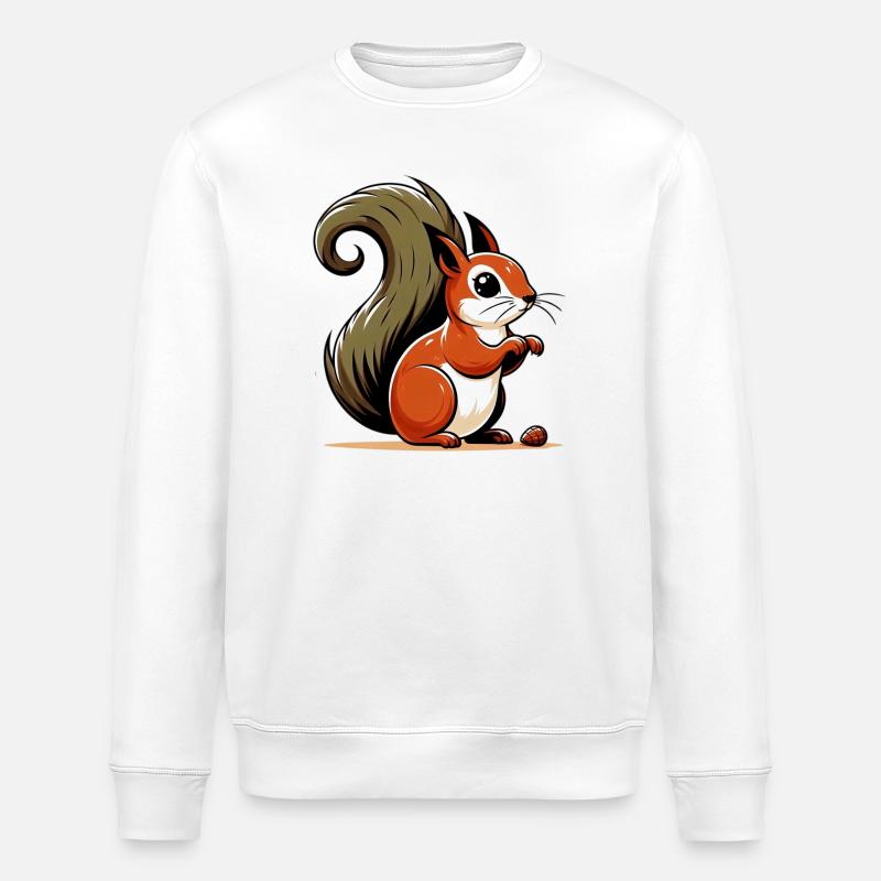 Écureuil - Sweat bio ROLLER Stanley/Stella Unisexe - blanc