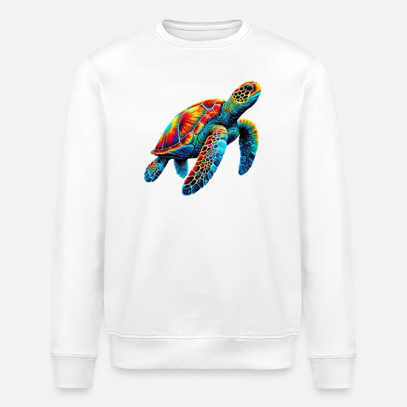 Turtle - Stanley/Stella ROLLER Unisex Organic Sweatshirt - white