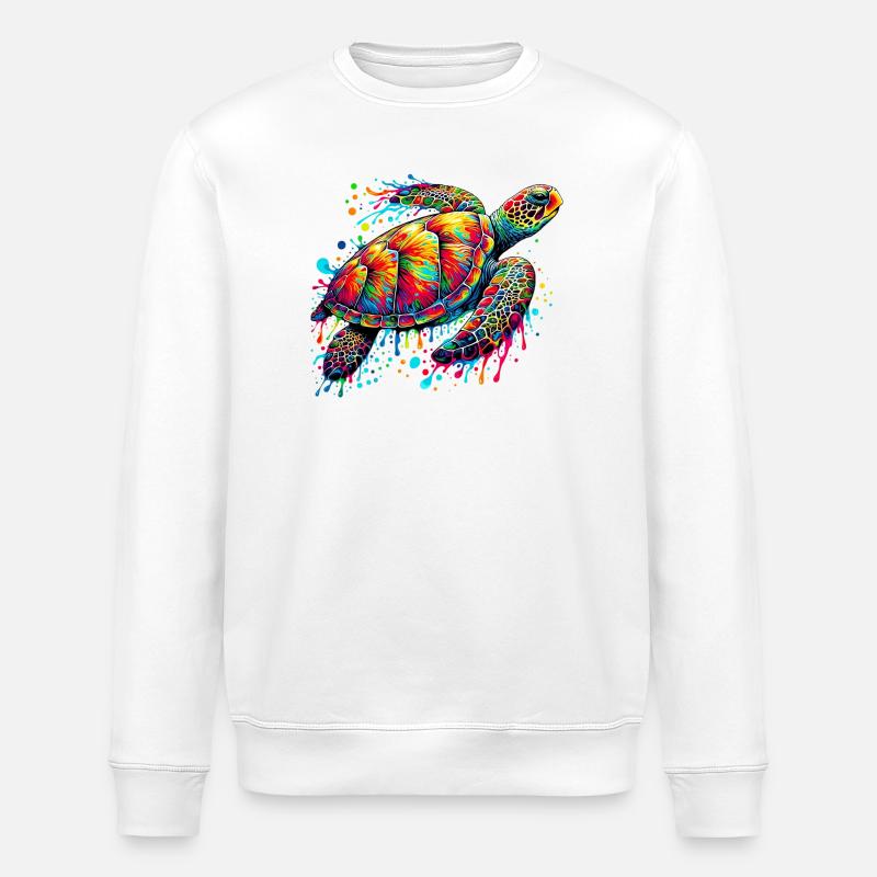 Turtle - Stanley/Stella ROLLER Unisex Organic Sweatshirt - white