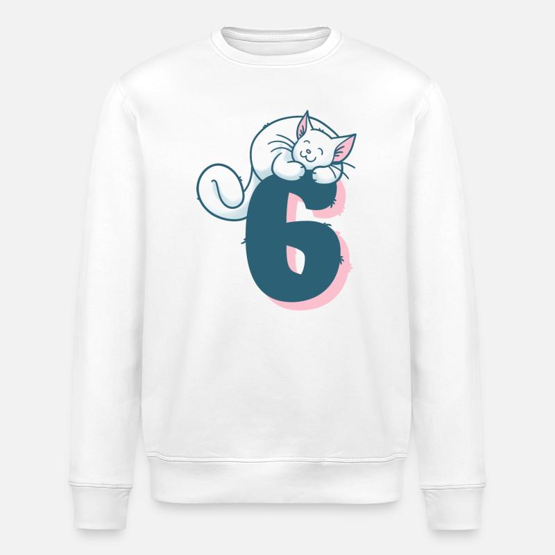 Chat numéro 6 - Sweat bio ROLLER Stanley/Stella Unisexe - blanc