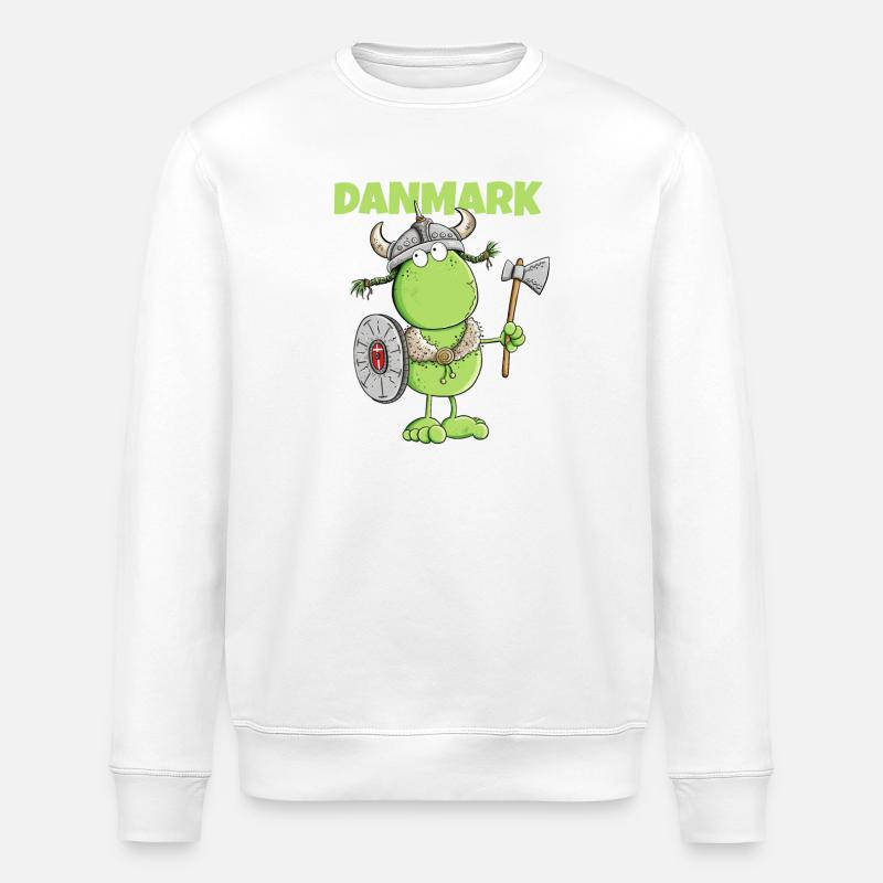 Drôle de grenouille Viking Danemark Scandinavie - Sweat bio ROLLER Stanley/Stella Unisexe - blanc