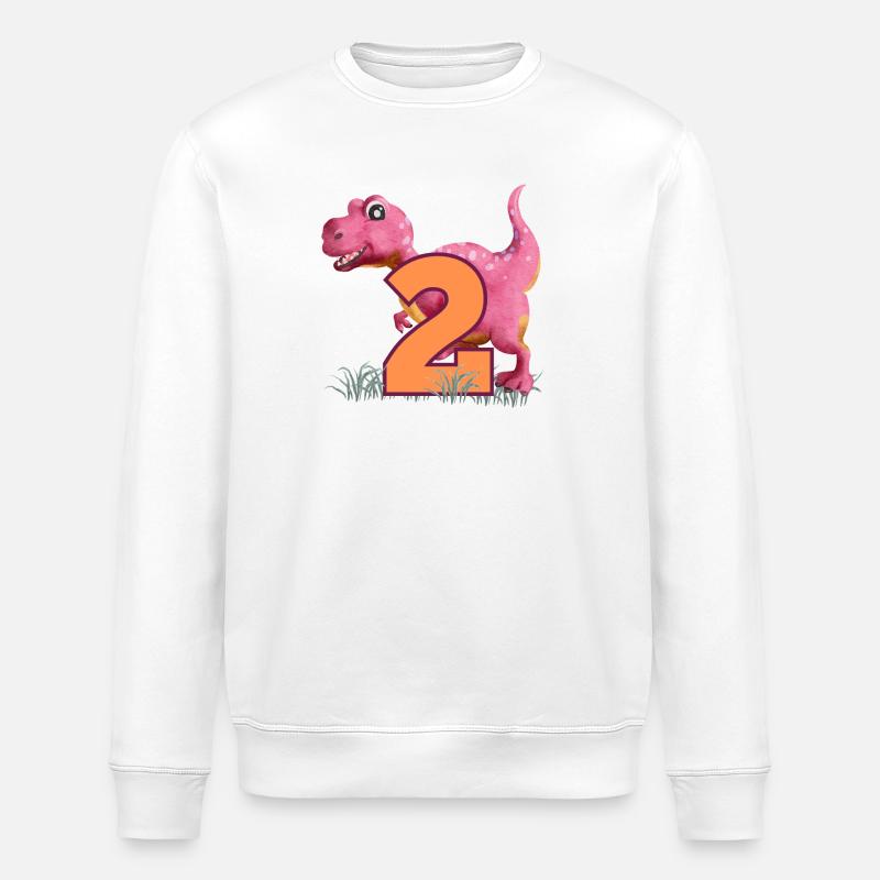 Nr.2 Dino - Stanley/Stella Unisex Bio-Sweatshirt ROLLER - Weiß