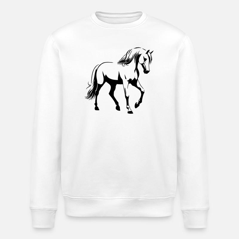 Pferd Araber - Stanley/Stella Unisex Bio-Sweatshirt ROLLER - Weiß
