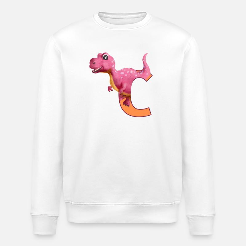C - DINOSAUR, customizable - Stanley/Stella ROLLER Unisex Organic Sweatshirt - white