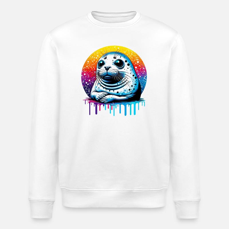 Phoque - Sweat bio ROLLER Stanley/Stella Unisexe - blanc