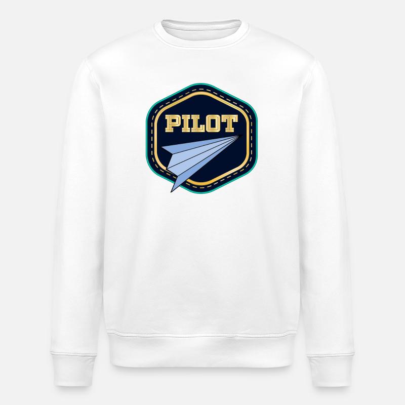 COSTUME DE PILOTE - Sweat bio ROLLER Stanley/Stella Unisexe - blanc