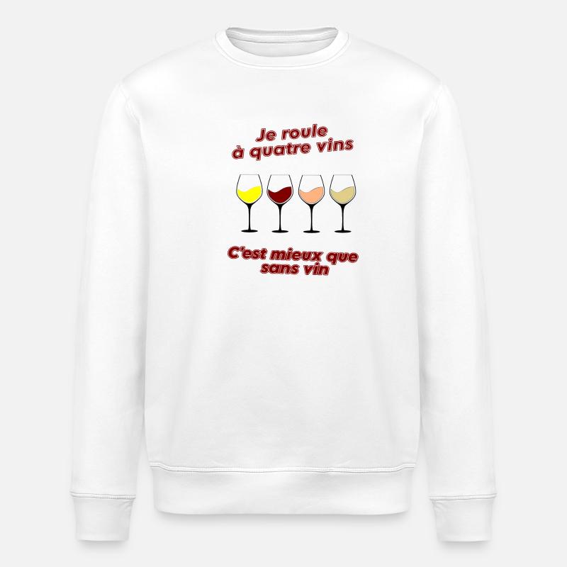 Quatre vins - Sweat bio ROLLER Stanley/Stella Unisexe - blanc