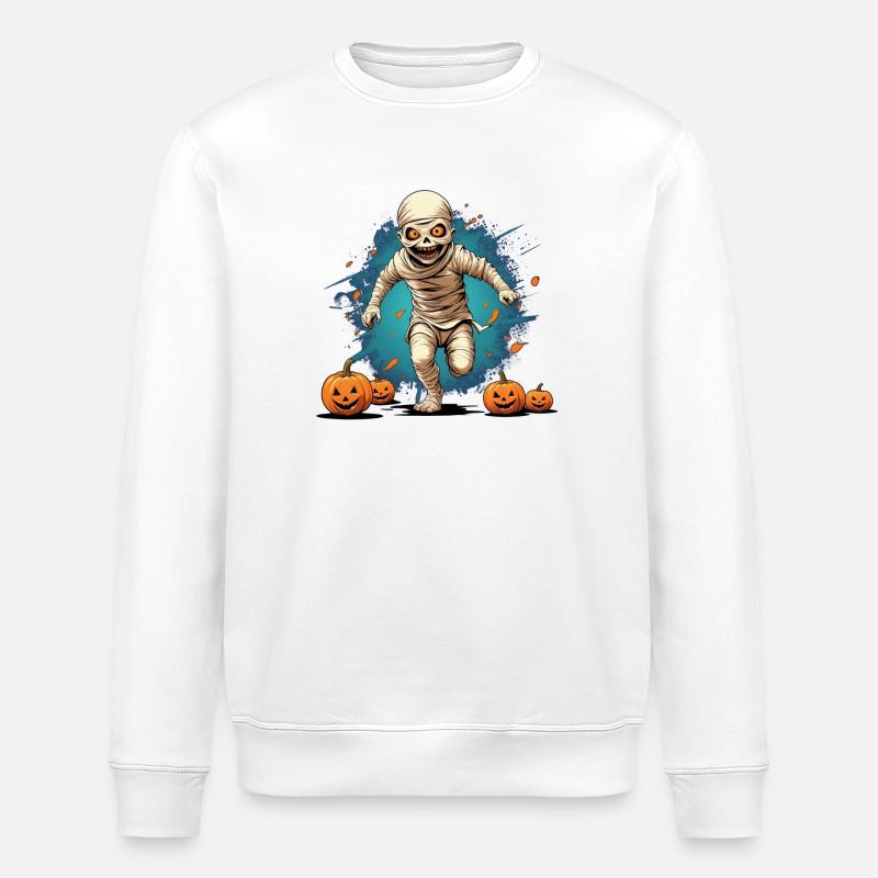 Halloween Mummy - Stanley/Stella Unisex Bio-Sweatshirt ROLLER - Weiß