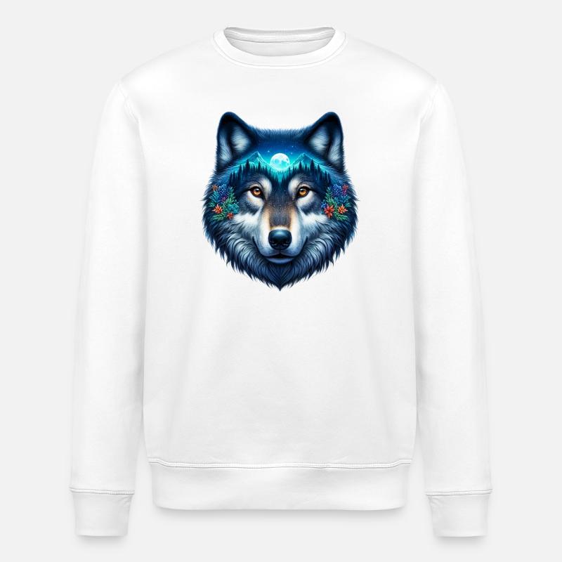 Wolf - Stanley/Stella Unisex Bio-Sweatshirt ROLLER - Weiß