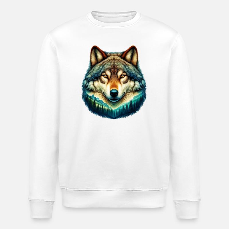 Wolf - Stanley/Stella Unisex Bio-Sweatshirt ROLLER - Weiß
