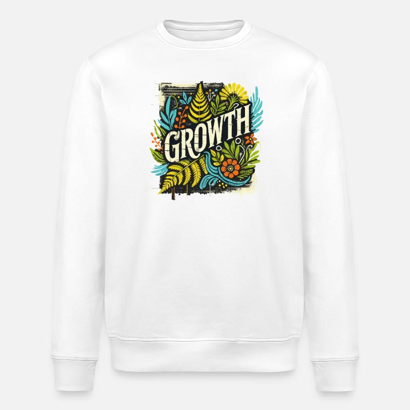Growth - Stanley/Stella ROLLER Unisex Organic Sweatshirt - white