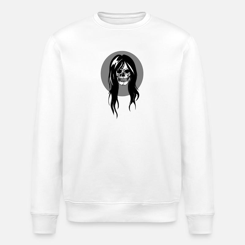 tête de mort féminine - Sweat bio ROLLER Stanley/Stella Unisexe - blanc