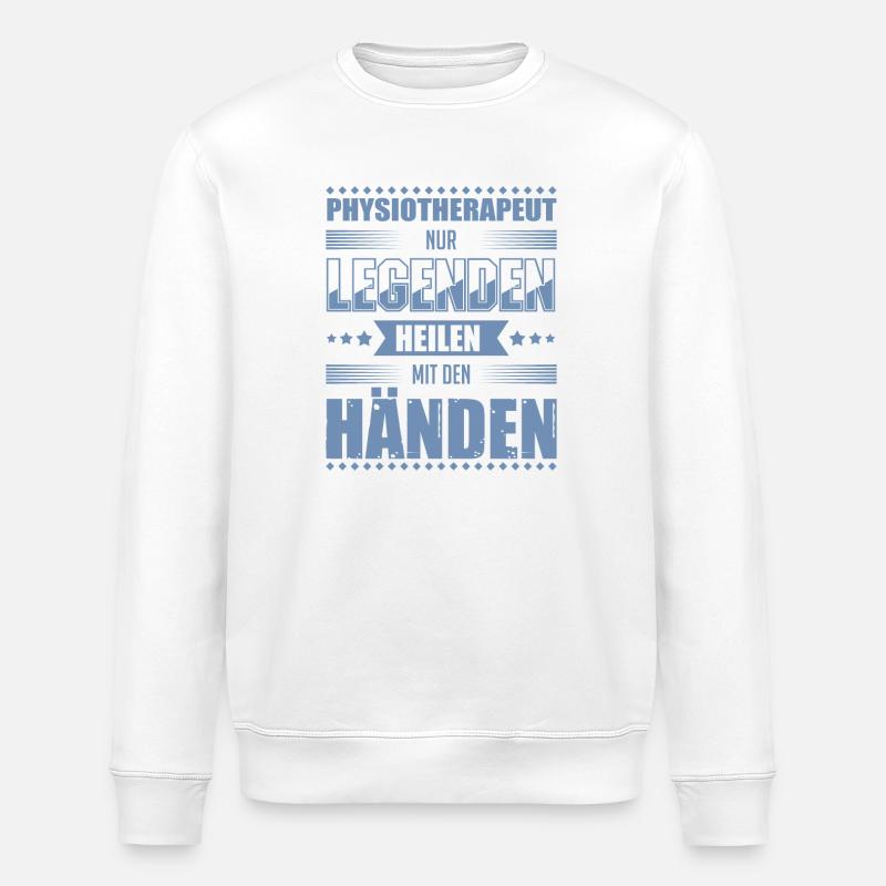 Physiotherapeut Geschenkideen - Stanley/Stella Unisex Bio-Sweatshirt ROLLER - Weiß