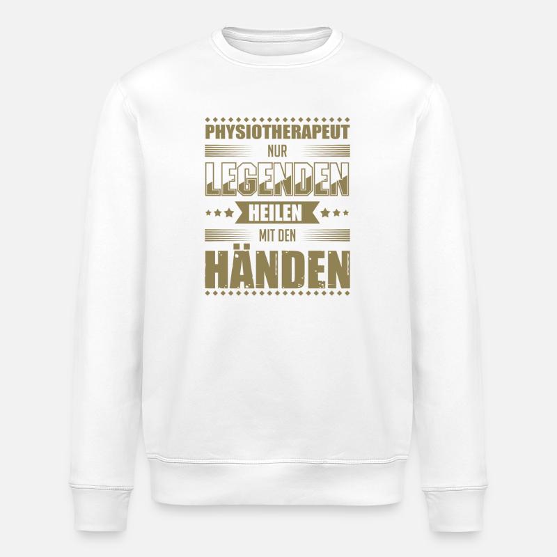 Physiotherapeut Geschenkideen - Stanley/Stella Unisex Bio-Sweatshirt ROLLER - Weiß