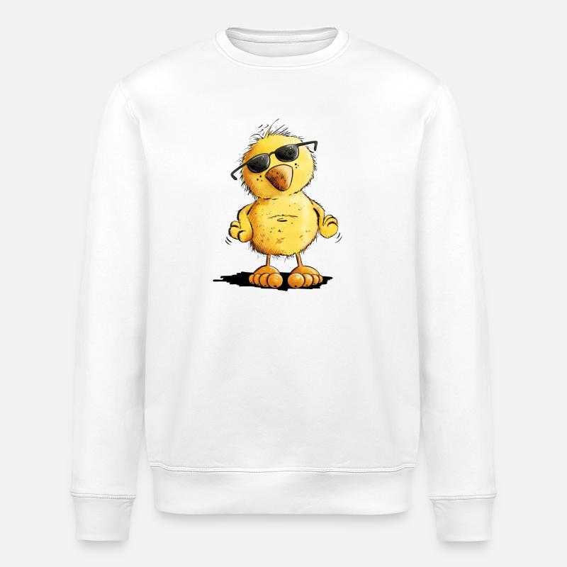 Cool Chick I Kylling - Stanley/Stella økologisk unisex-sweatshirt ROLLER - hvid